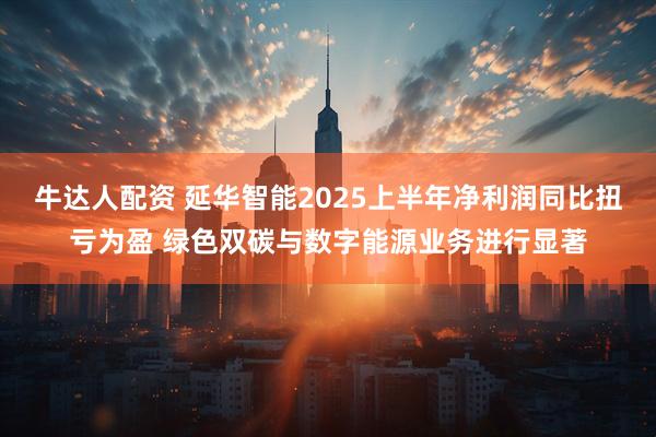 牛达人配资 延华智能2025上半年净利润同比扭亏为盈 绿色双碳与数字能源业务进行显著